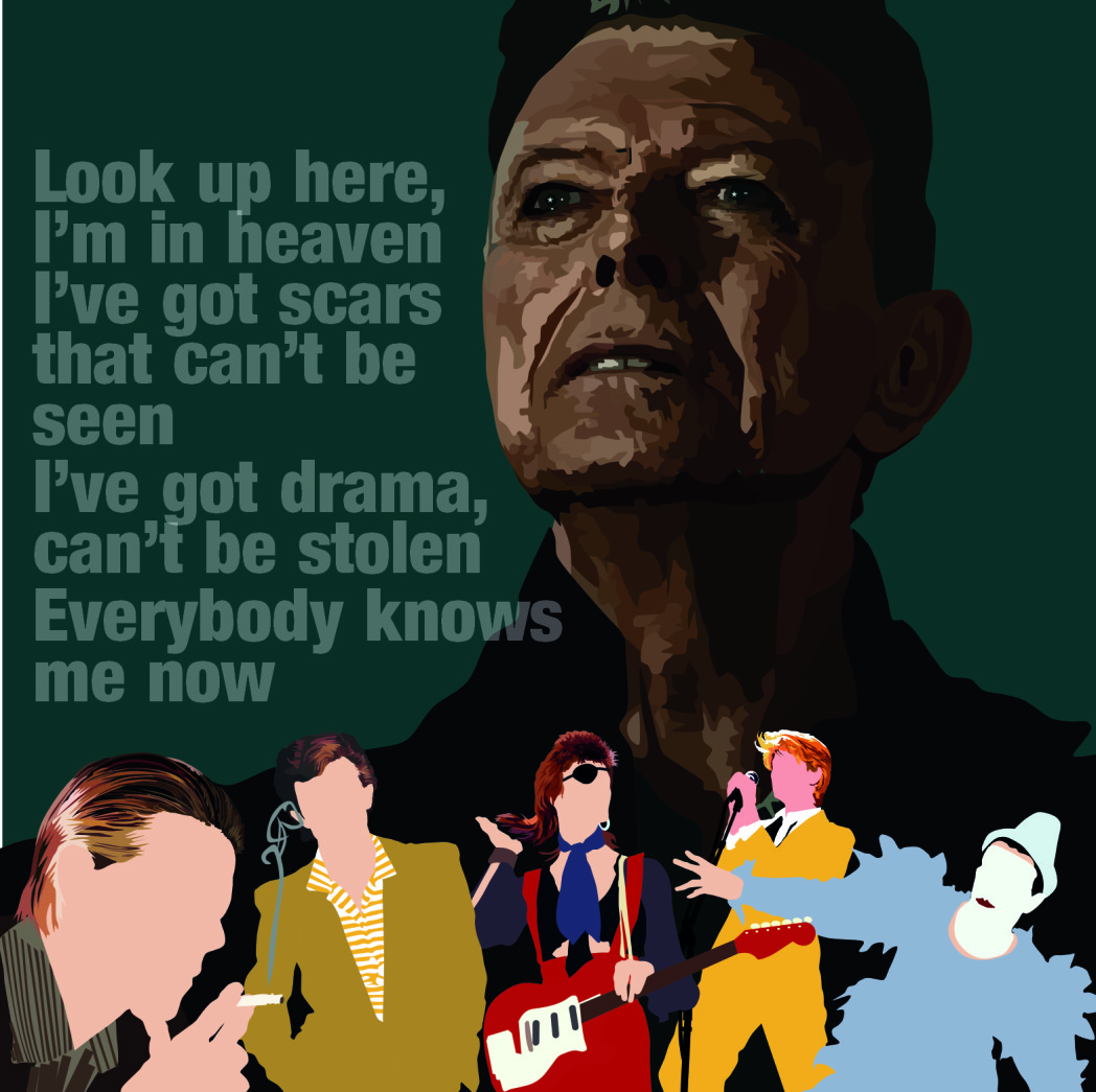 David Bowie Tribute- illustration Dean Lewis - walesartsreview