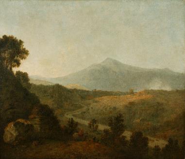 Richard Wilson (1714—1782), The Valley of the Mawddach, with Cader Idris Beyond, c.1770-5, oil on canvas, Manchester City Art Gallery