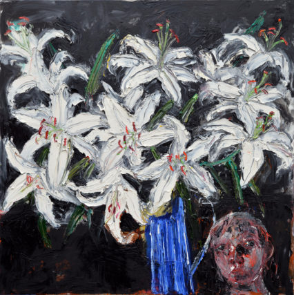 Child and Lilies 100x100