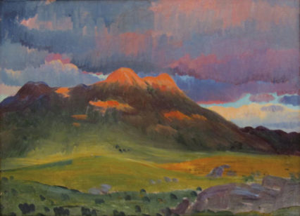 James Dickson Innes, The Heavy Clouds, Arenig, c. 1910, oil on panel, 30x40cm