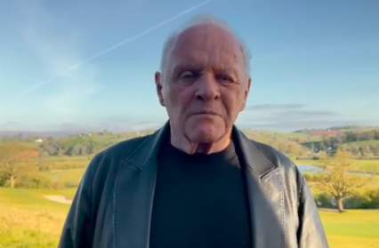 Anthony Hopkins accepting Oscar from homeland in Wales