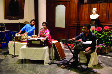Banani performing as a guest artist at the Hall of Fame, Calcutta Club, India, 2018
