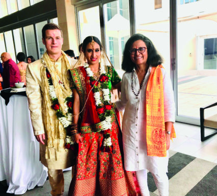 Chandrika officiating as a priestess at a wedding in Perth