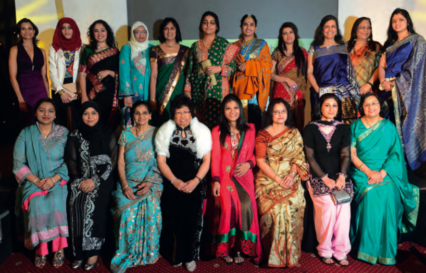 Sunita, (back, third from left), an EMWWAA Arts and Culture award recipient, 2013